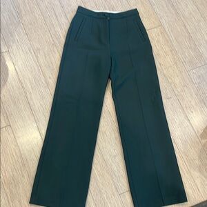 Sezane Wide Leg Green Pants High Waisted